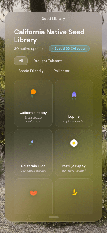 visionOS Seed Library 3D
